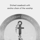 MACH 1 Admiral wristwatch with a caseback inspired by the anchor chain of the INS Vikrant R11 warship.