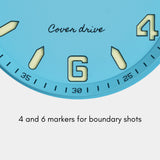 Men in Blue wristwatch includes 4 and 6 markers at the dial, inspired by the boundary shots in cricket.