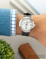 Man wearing Zanskar watch on his wrist, showcasing the watch’s sleek design and modern style.