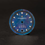 Karman Line’s blue meteorite dial with unique Windmanstatten pattern.