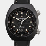 Close-up of the Apogee Visitor dial, crafted from a piece of the Muonionalusta meteorite.