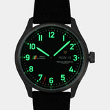Super-Luminova markers on the MACH 1X dial, ensuring excellent visibility in low-light conditions.