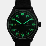 MACH 1 Aviator Stealth Fighter lume glowing with C3 Super-Luminova® for high visibility in low-light conditions.