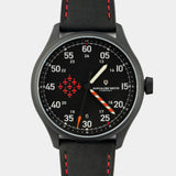 Close-up of the MACH 1 Synchro watch dial, inspired by India's Formation Aerobatics team's precision flying.