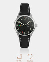 MACH 1 Civilian, Steel – An Aviation watch with MiG-inspired elements and a stainless steel case.