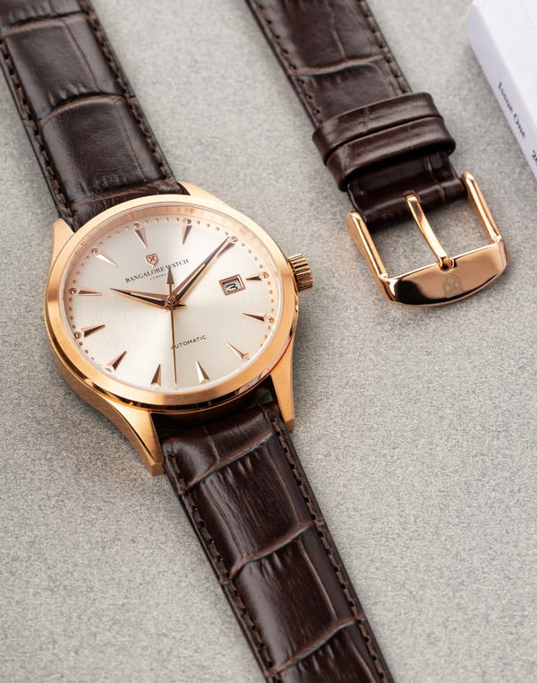 The Good Brown Strap, Rose Gold Buckle