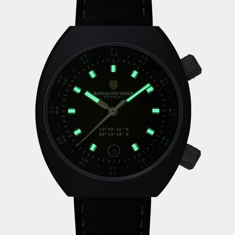 Supernova wristwatch features C3 Super-Luminova® Grade A ensures strong, clear visibility even in low-light conditions.