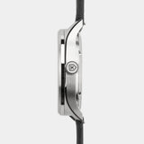MACH 1 Silk Scarf wristwatch side view, featuring the polished surgical-grade 316L stainless steel case.