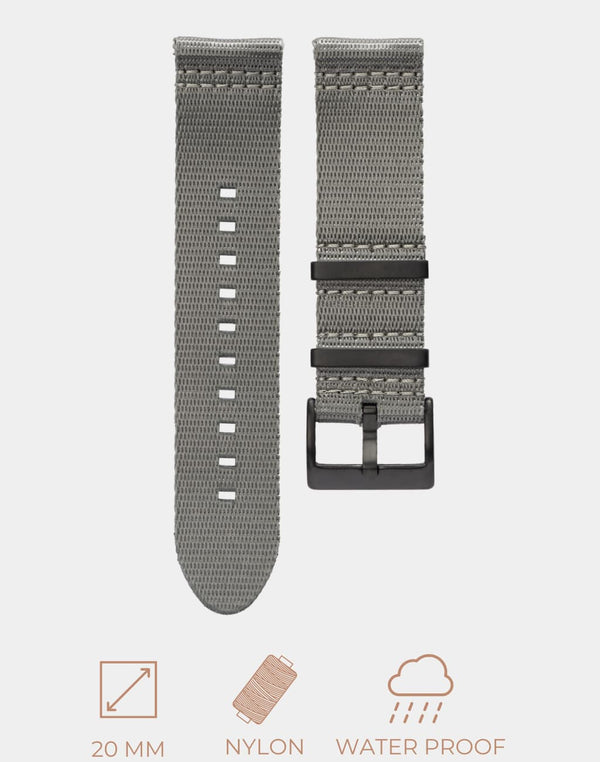 Siachen Grey Waterproof, Black Buckle