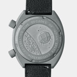 Caseback of the Apogee Extraterrestrial wristwatch featuring Aryabhata, India’s first satellite.