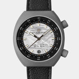 Close-up of the Apogee Extraterrestrial’s dial, crafted from a piece of the Muonionalusta meteorite.