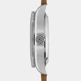 Yellow Jersey wristwatch features a polished 316L stainless steel case side, built for durability and style.