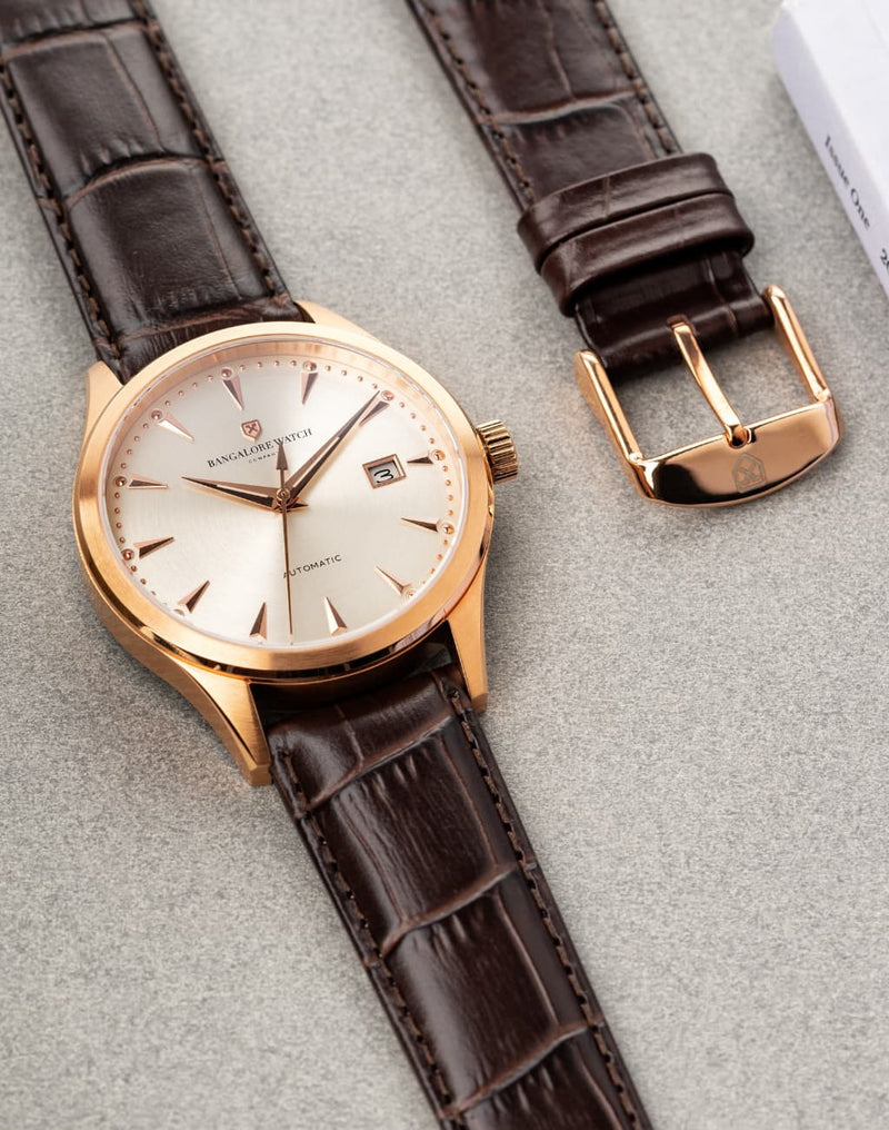 The Good Brown Strap Rose Gold Buckle